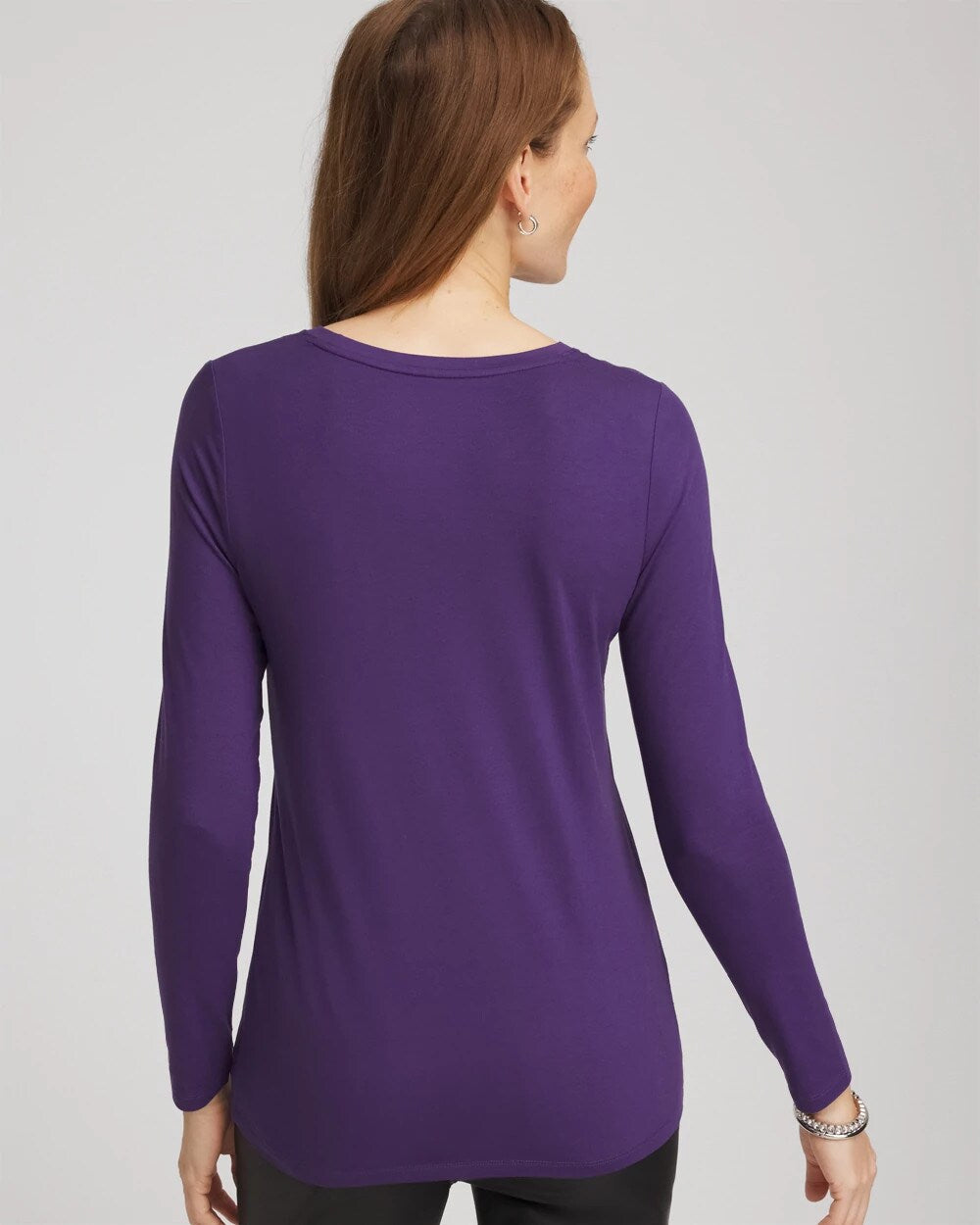 Chico's | Touch of Cool™ Layering Tee/ Purple Elixir