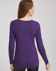 Chico's | Touch of Cool™ Layering Tee/ Purple Elixir