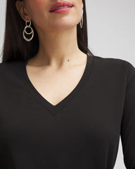 Chico's | 3/4 Sleeve Perfect Tee/ Black