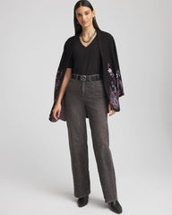 Chico's | Perfect Elbow Sleeve Tee/ Black