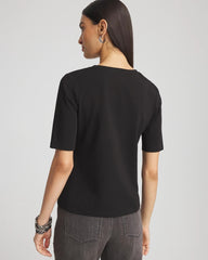 Chico's | Perfect Elbow Sleeve Tee/ Black
