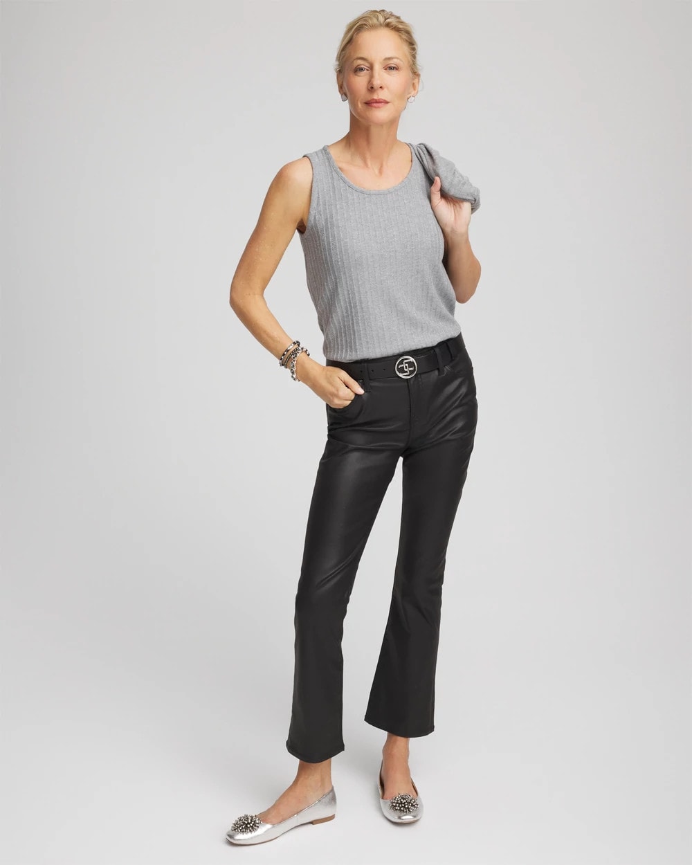 Chico's | Cozy Tank/ Fog Heather Gray
