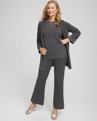 Chico's | Travelers™ Rhinestone Tank/ Graphite Gray