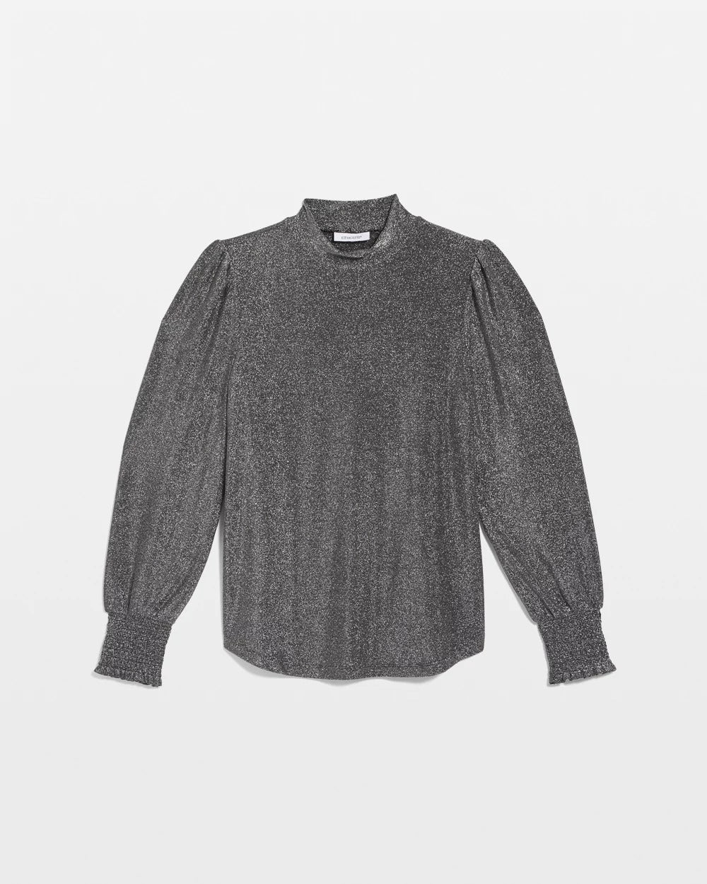 Chico's | Sparkle Smocked Top/ Silver Glitter