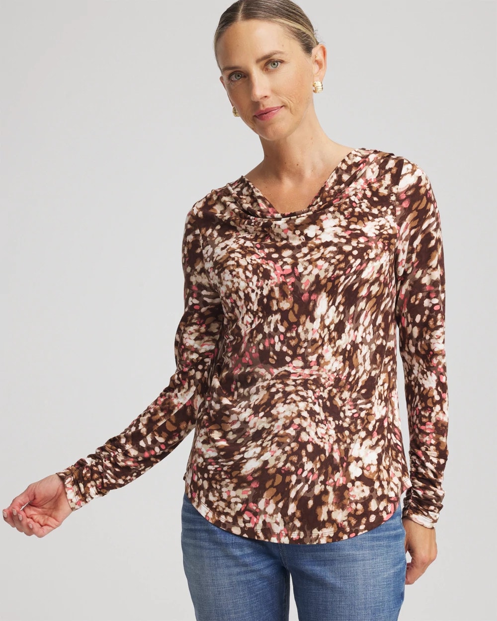 Chico's | Touch of Cool™ Cowlneck Tee/ Cacao