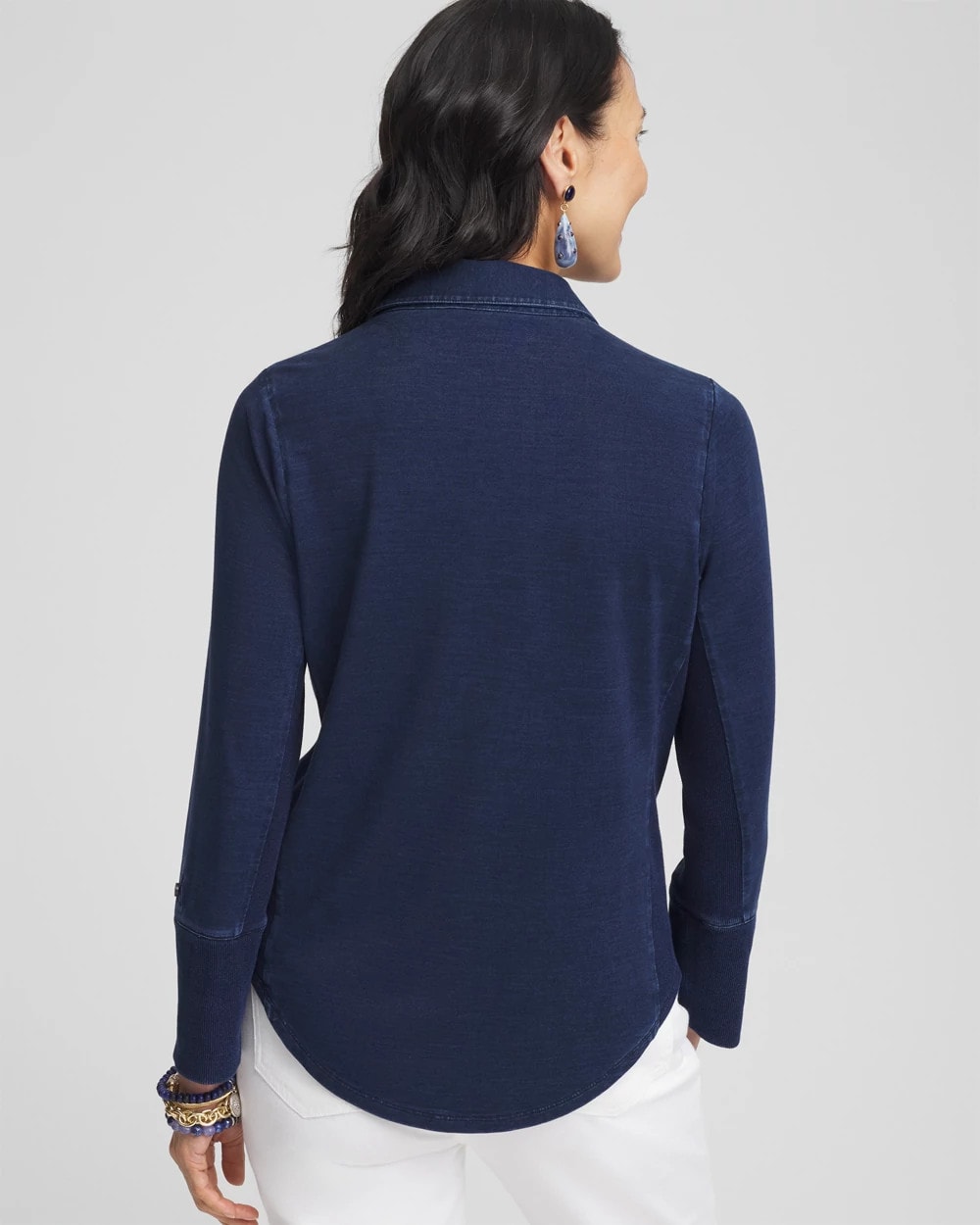 Chico's | Collared Henley Top/ Riviera Authentic