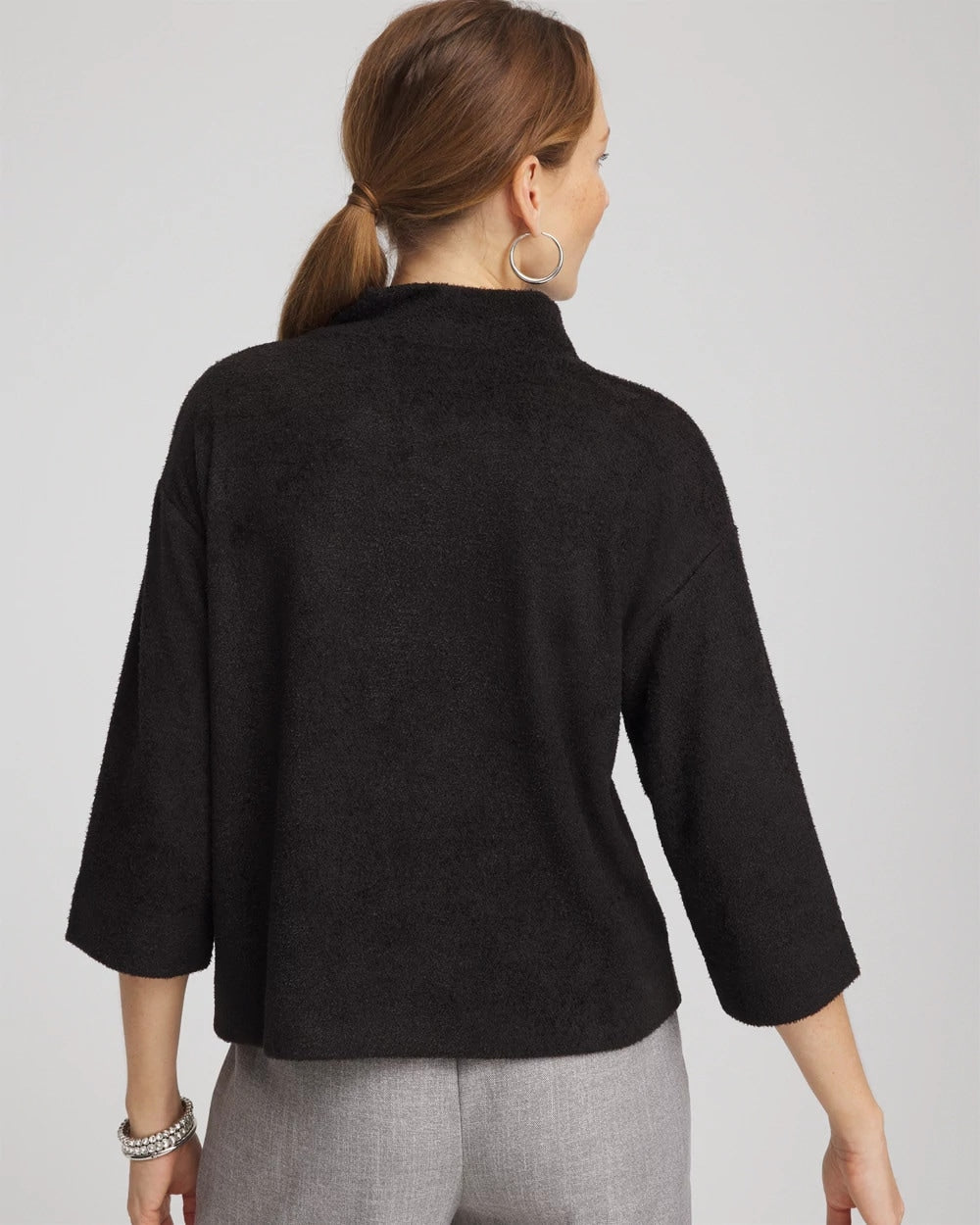 Chico's | Jacquard Cozy Turtleneck/ Black