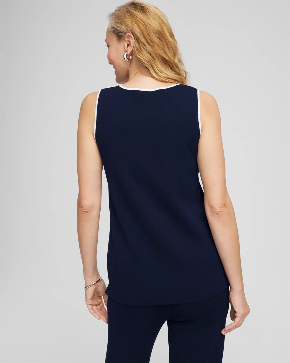 Chico's | Travelers™ Tipped Sweater Shell Tank/ Travelers India Ink