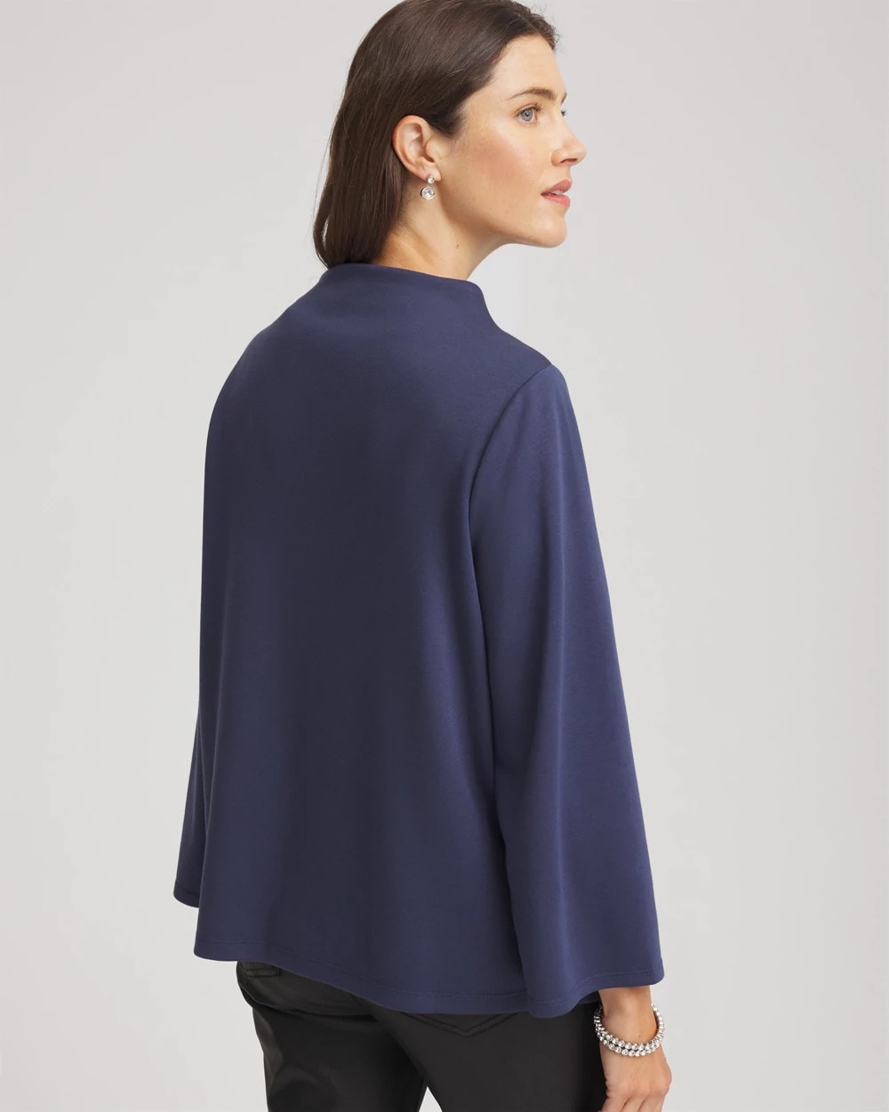 Chico's | Embellished Structured Top/ Indigo Sky