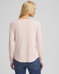 Chico's | Cowlneck Long-Sleeved Tee/ Rose Smoke