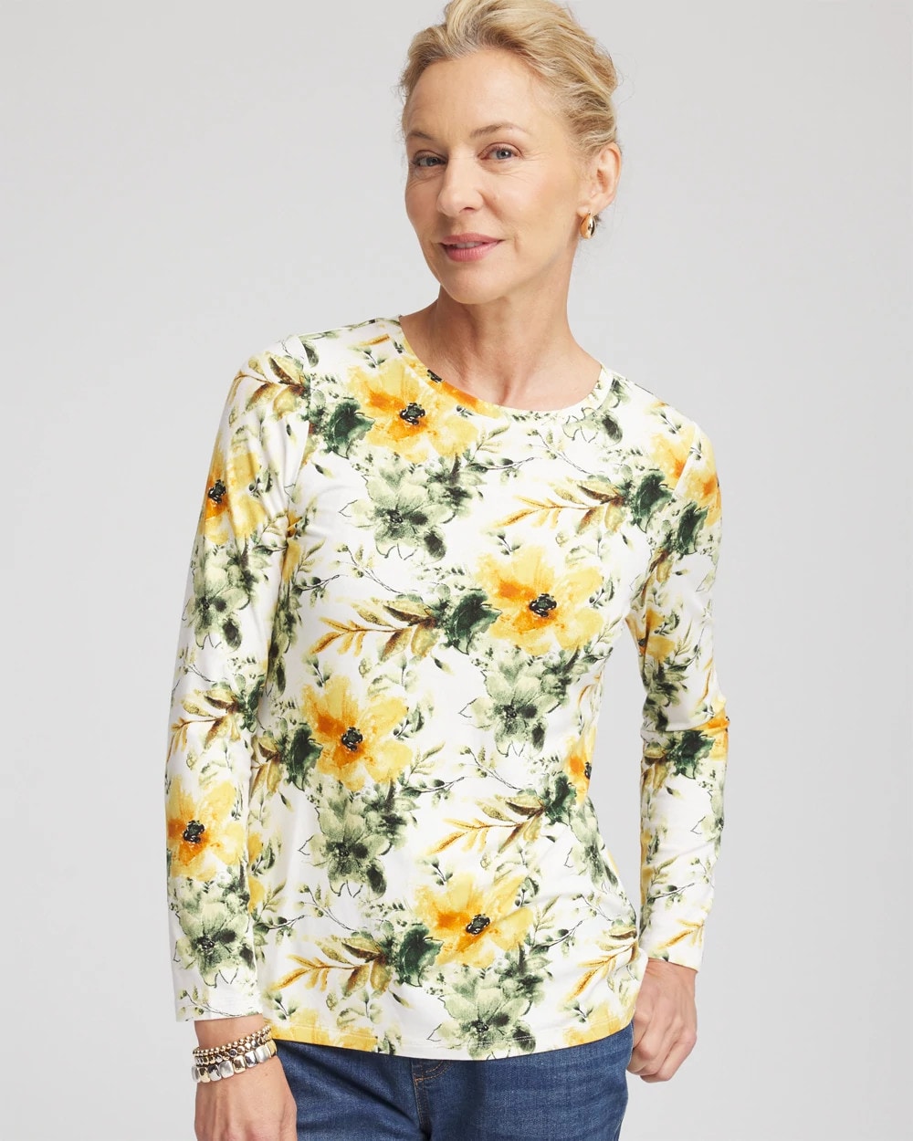 Chico's | Garden Touch of Cool™ Layering Tee/ Ecru