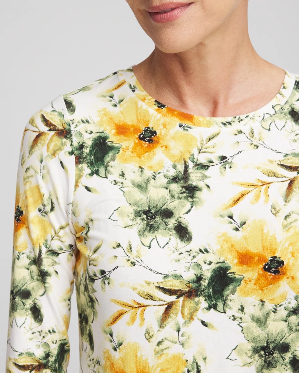 Chico's | Garden Touch of Cool™ Layering Tee/ Ecru