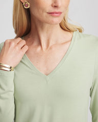 Chico's | Touch of Cool™ V-Neck Layering Tee/ Sage Meadow
