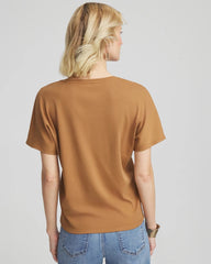 Chico's | Studded Tapered Dolman Top/ Burnt Sienna
