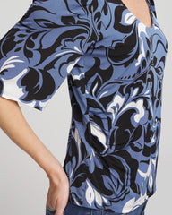 Chico's | Stretch-Knit Flutter-Sleeve Tee/ Blue Lotus