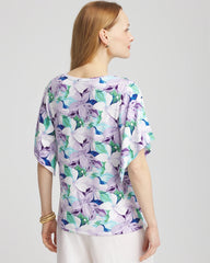 Chico's | Touch of Cool™ Lily Handkerchief-Sleeve V-Neck Tee/ Gentle Lavender
