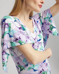 Chico's | Touch of Cool™ Lily Handkerchief-Sleeve V-Neck Tee/ Gentle Lavender