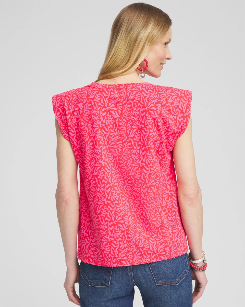 Chico's | Island Tuck Sleeve Tee/ Watermelon Punch