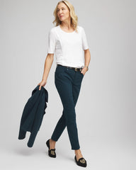 Chico's | Slub Paneled Elbow Tee/ Alabaster