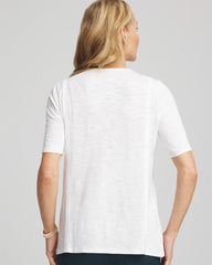 Chico's | Slub Paneled Elbow Tee/ Alabaster