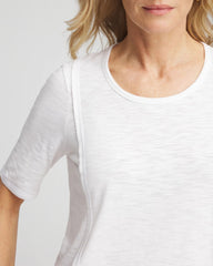 Chico's | Slub Paneled Elbow Tee/ Alabaster