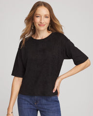 Chico's | Cozy Crewneck Tee/ Black