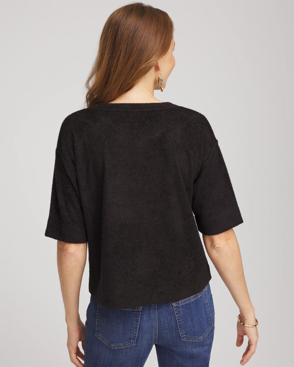 Chico's | Cozy Crewneck Tee/ Black