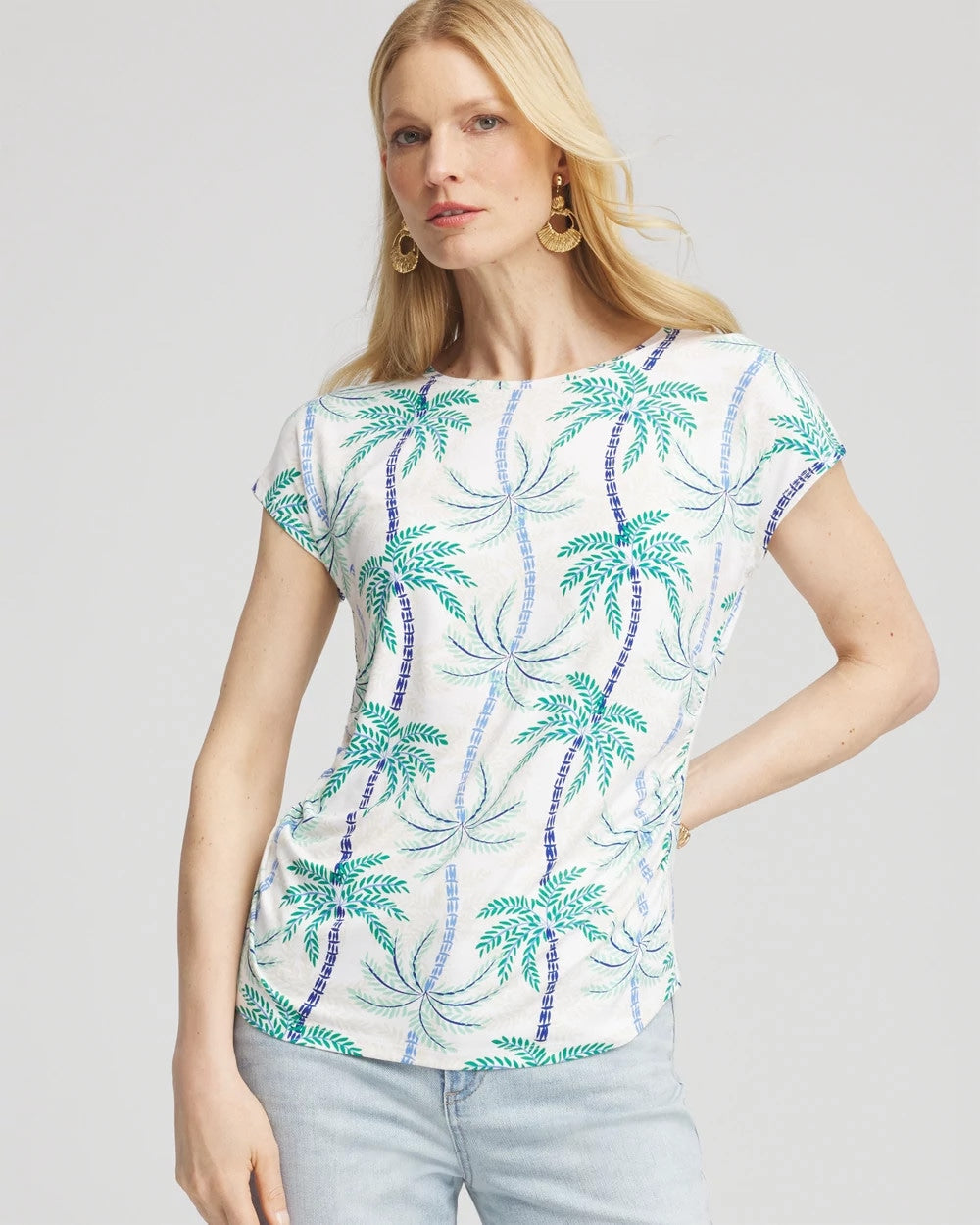 Chico's | Cap Sleeve Dolman Tee/ Alabaster