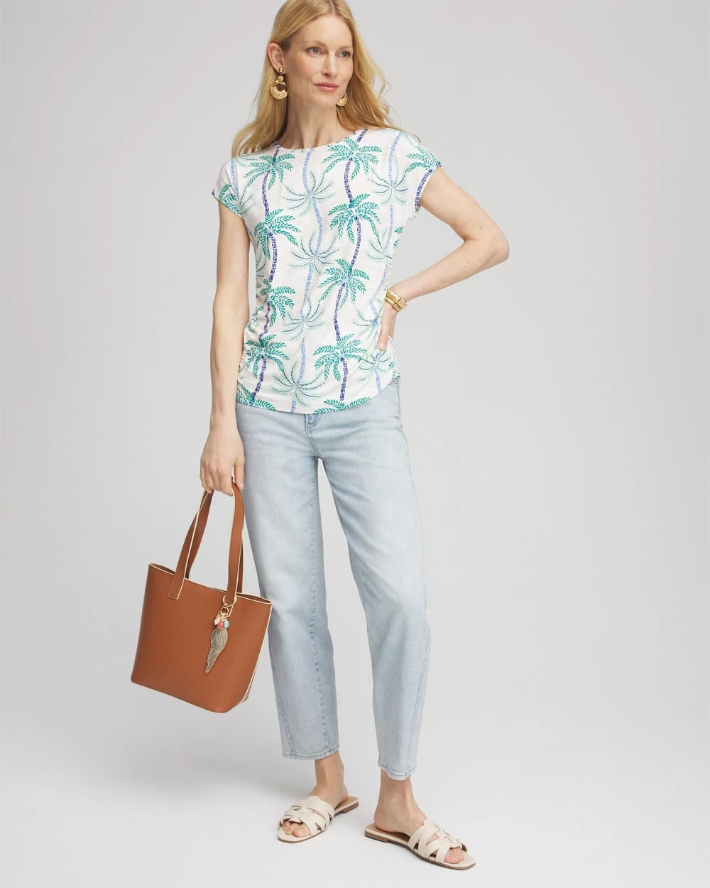 Chico's | Cap Sleeve Dolman Tee/ Alabaster