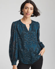 Chico's | Novelty Texture Blouse/ Teal Shadow