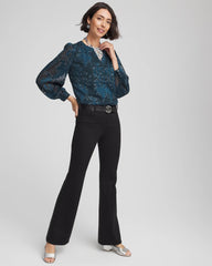 Chico's | Novelty Texture Blouse/ Teal Shadow