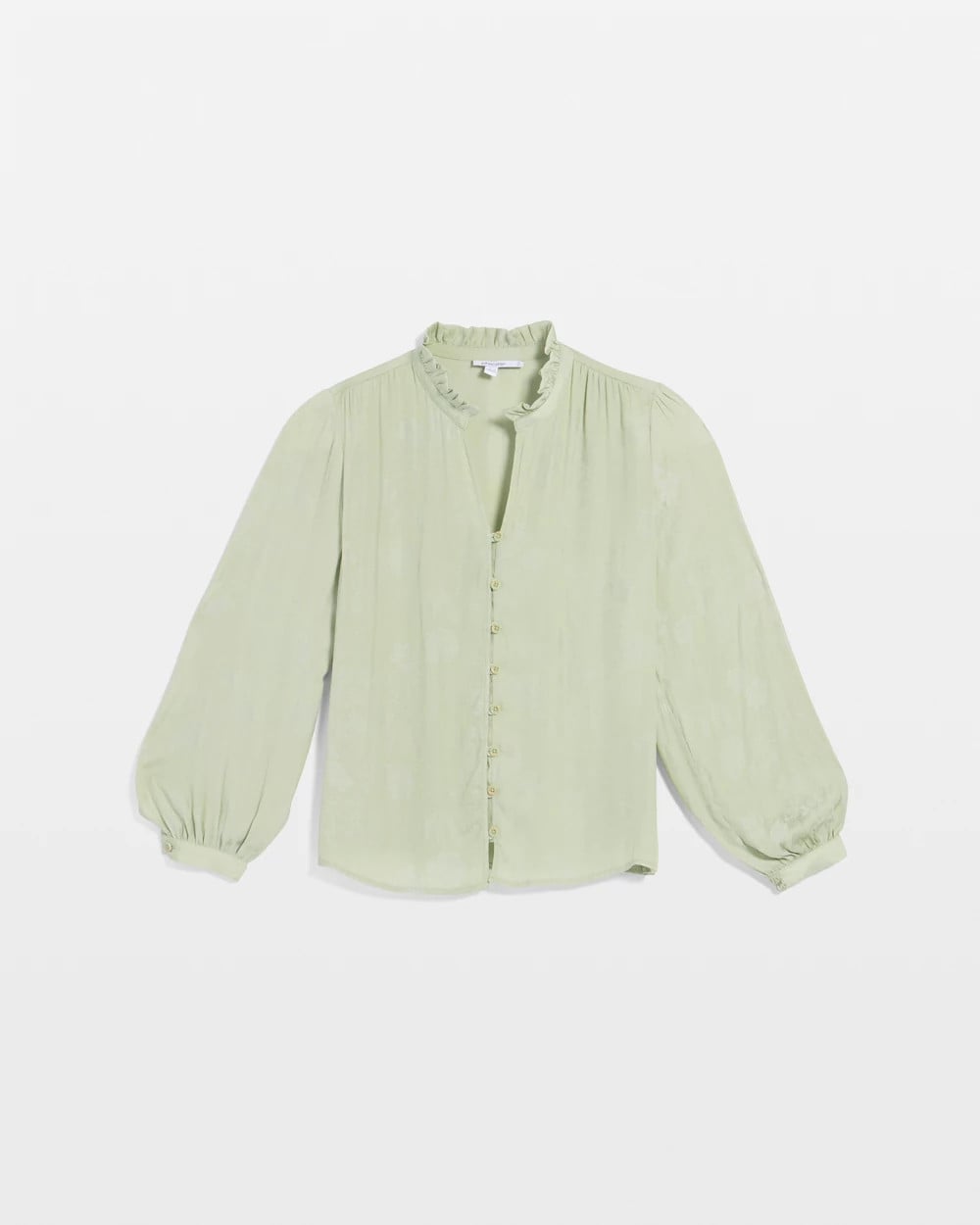 Chico's | Jacquard Georgette Peasant Blouse/ Sage Meadow