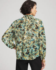 Chico's | Crinkle Relaxed-Fit Blouse/ Darkest Spruce