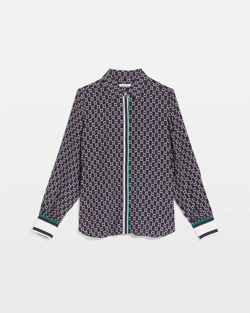 Chico's | Faux Silk Twill Shirt/ Passport Blue
