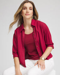 Chico's | Tencel™ Classic Fit Shirt/ Russet Red