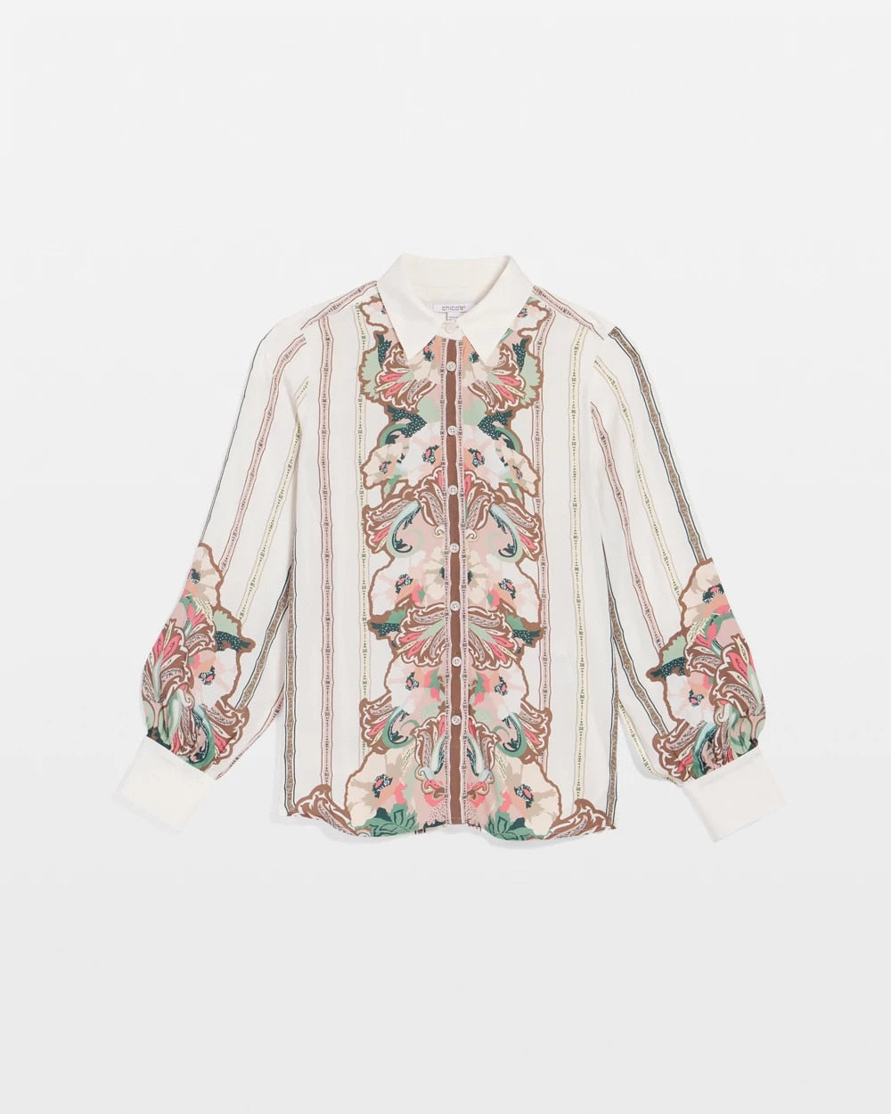 Chico's | Silky Classic-Fit Shirt/ Ecru