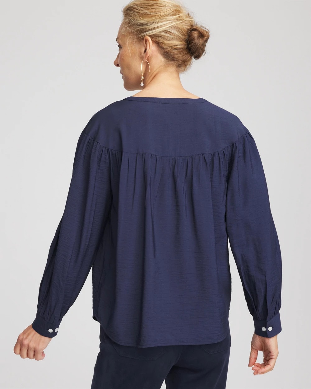 Chico's | Woven Relaxed-Fit Shirt/ Passport Blue
