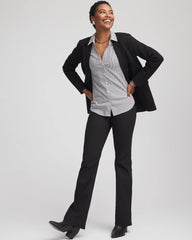 Chico's | Poplin Stripe Shirt/ Black