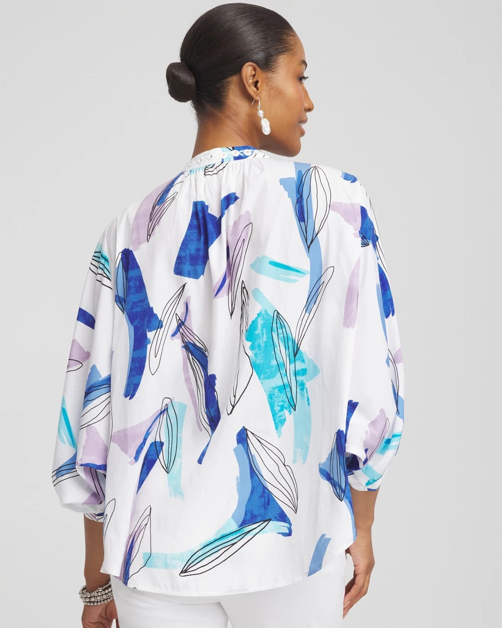 Chico's | Batwing Sleeve Top/ Paradiso Blue
