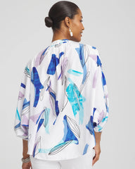 Chico's | Batwing Sleeve Top/ Paradiso Blue