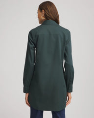 Chico's | No Iron™ Long-Sleeved Tunic/ Darkest Spruce