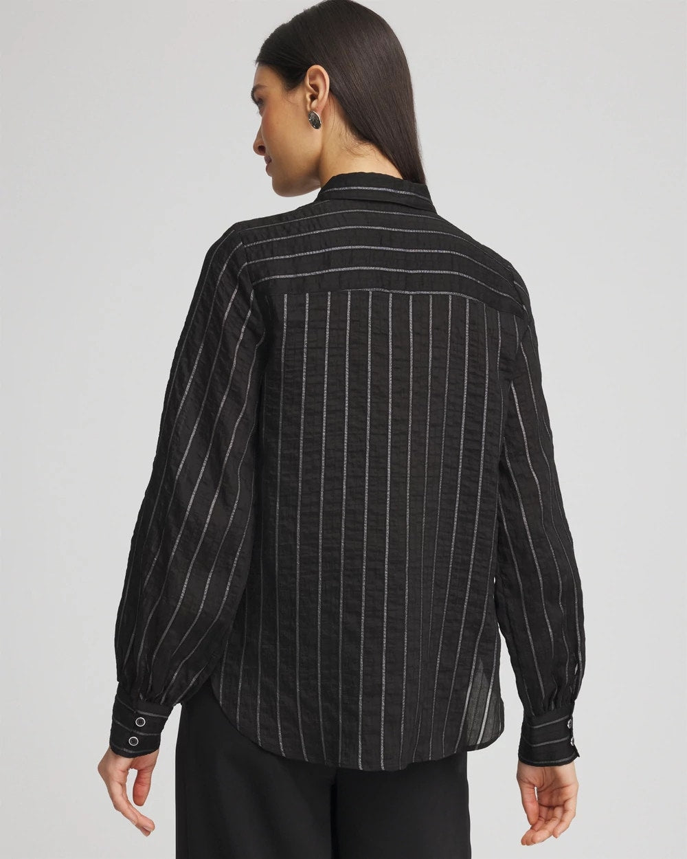 Chico's | Classic Soft Button-front Blouse/ Black