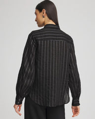 Chico's | Classic Soft Button-front Blouse/ Black