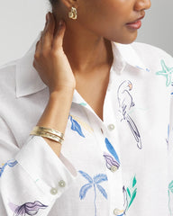 Chico's | No Iron™ Island Linen Shirt/ Optic White