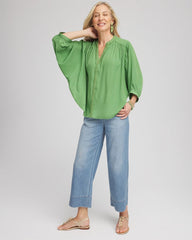 Chico's | Braided Batwing Blouse/ Salted Lime