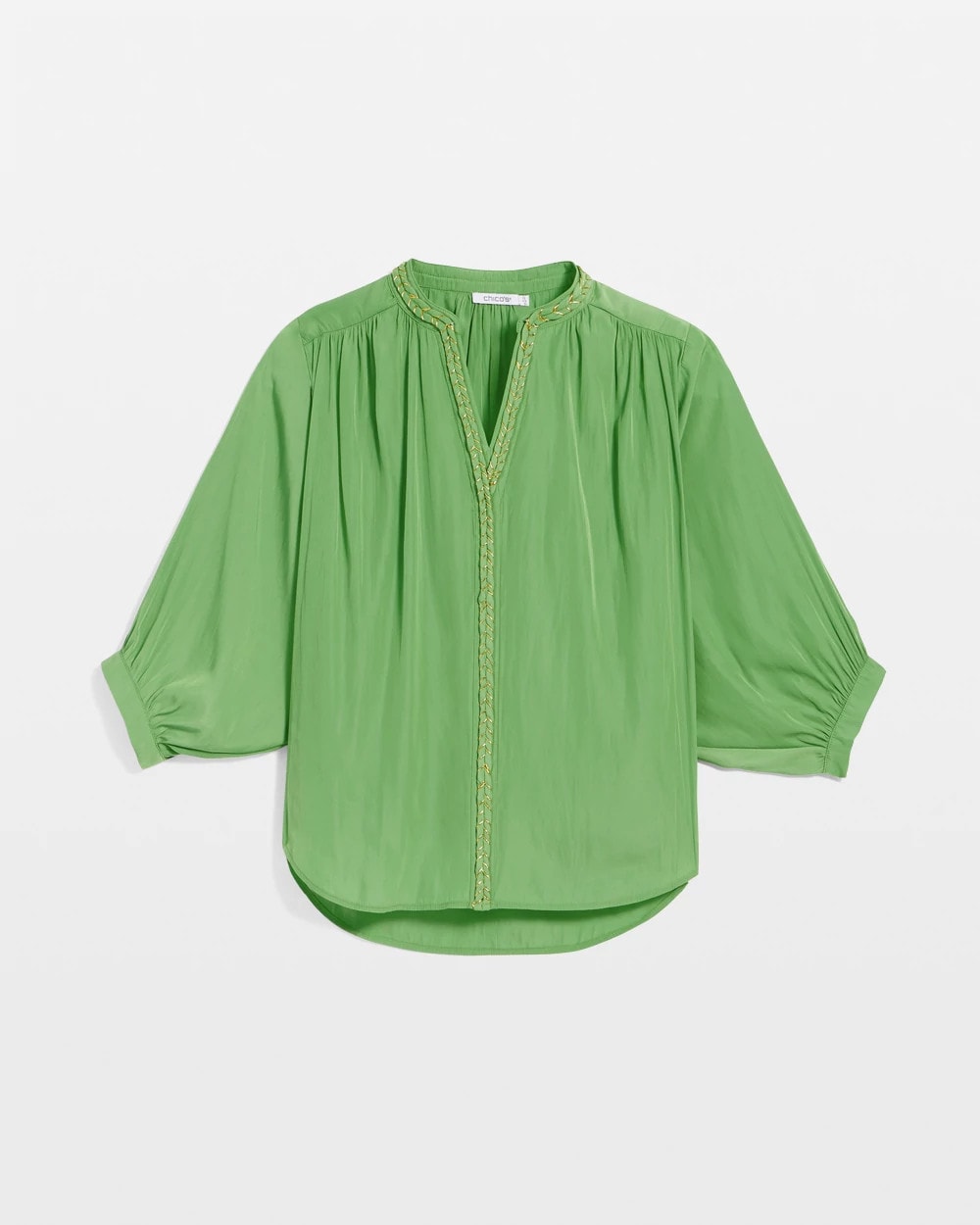 Chico's | Braided Batwing Blouse/ Salted Lime