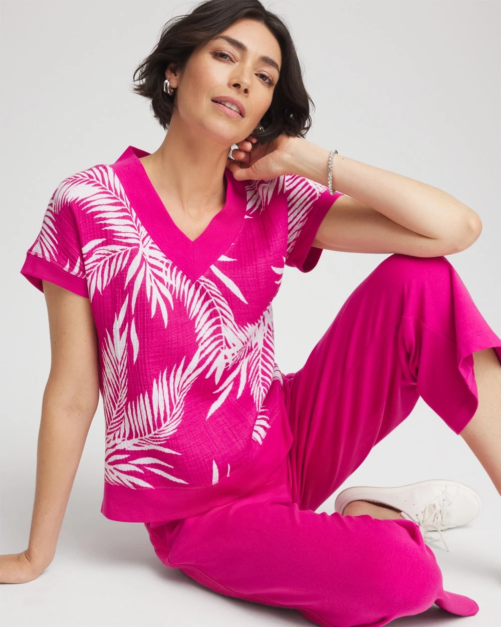 Chico's | Zenergy® Tropical Gauze Top/ Crushed Berries