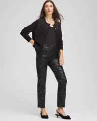 Chico's | Ombré Rhinestone Cardigan/ Black