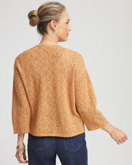 Chico's | Tweed Cropped Sweater/ Burnt Sienna