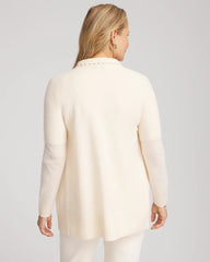 Chico's | Cashmere Pearl-Trim Cardigan/ Cream